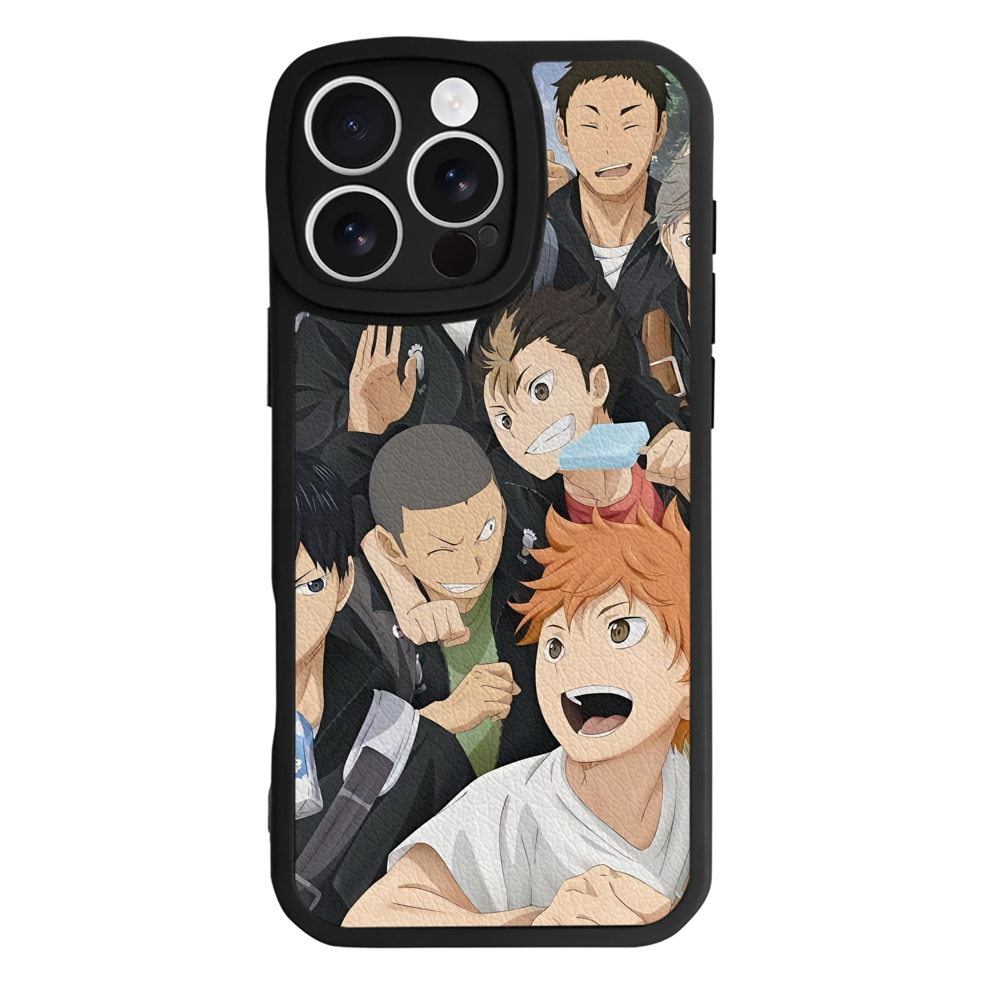 （画像用） ハイキュー!! Haikyu!! 【iPhone 16シリーズ対応】シリコンスマホケース（レザー調） 材質：シリコン
